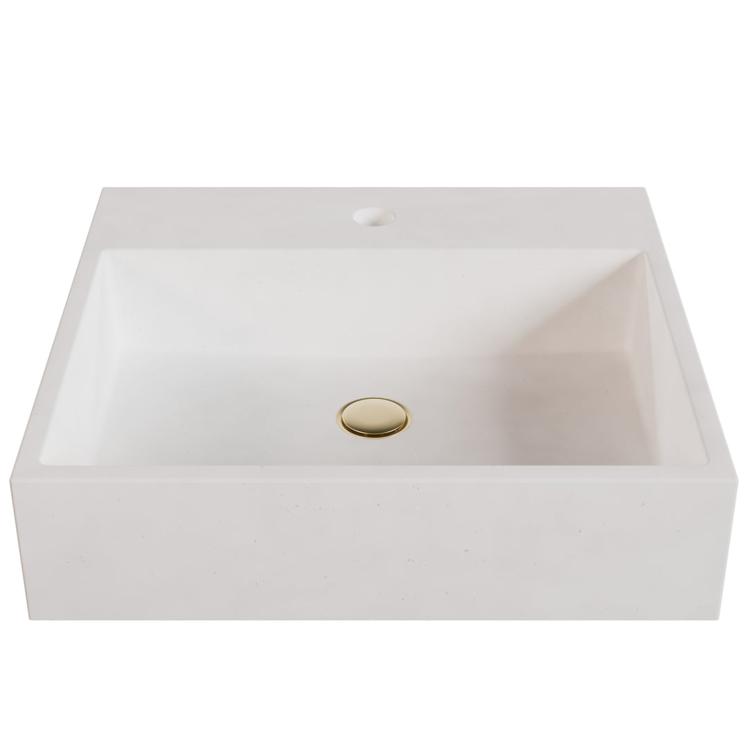 Genzo Trough Vessel Faucet Ledge Sink - 20"