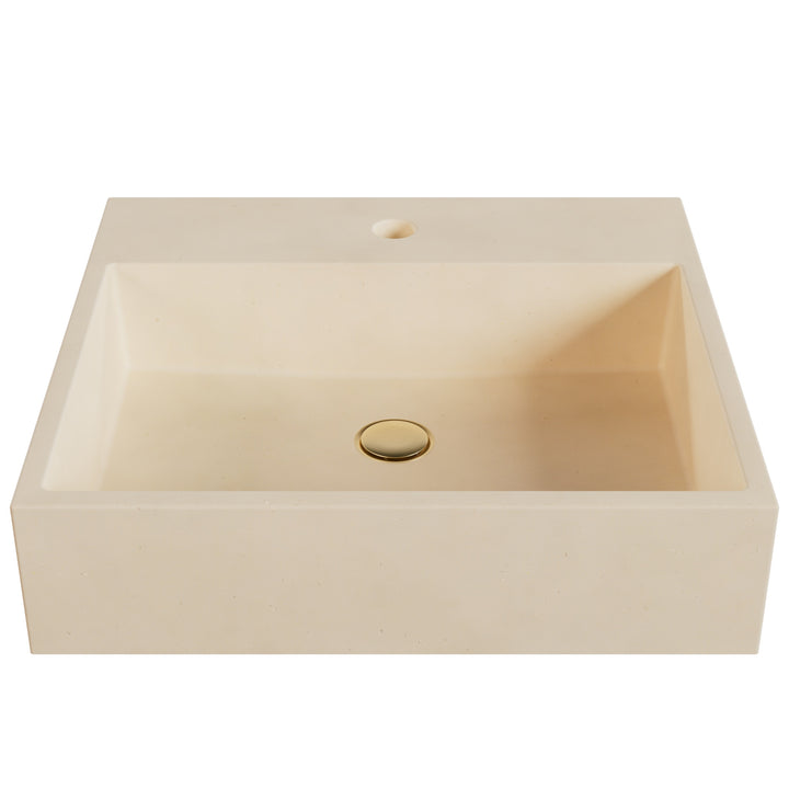 Genzo Trough Vessel Faucet Ledge Sink - 20"