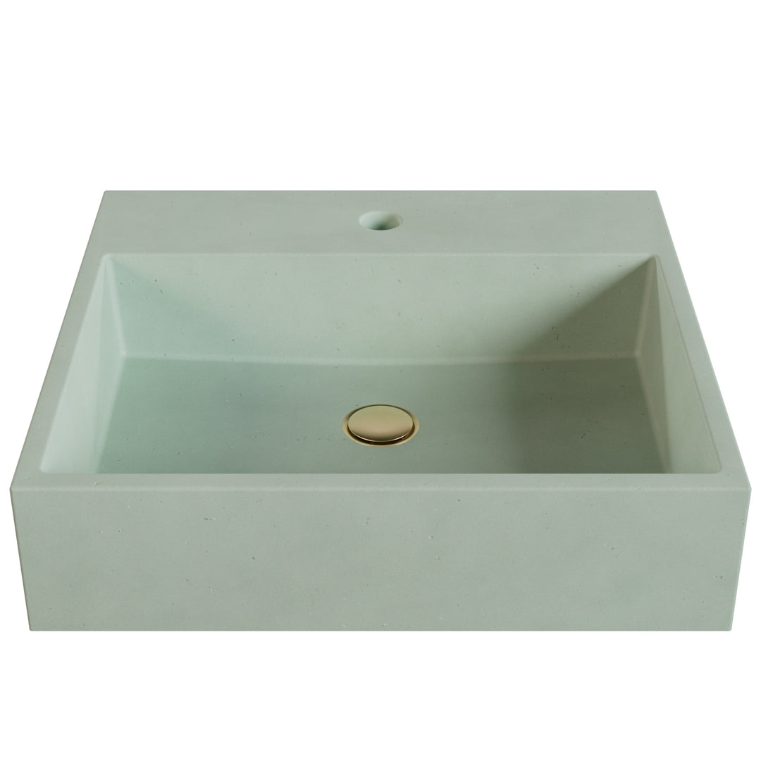 Genzo Trough Vessel Faucet Ledge Sink - 20"