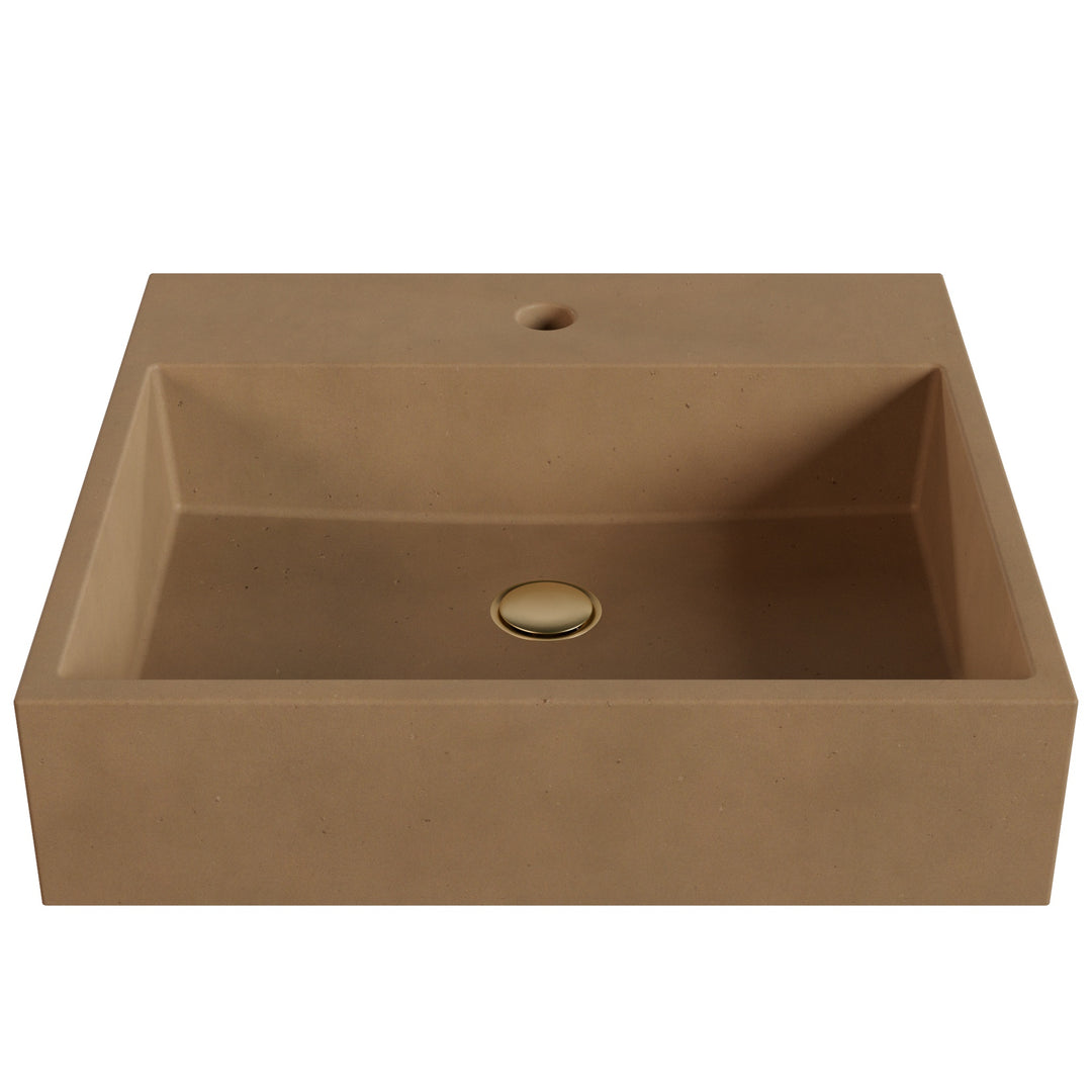 Genzo Trough Vessel Faucet Ledge Sink - 20"