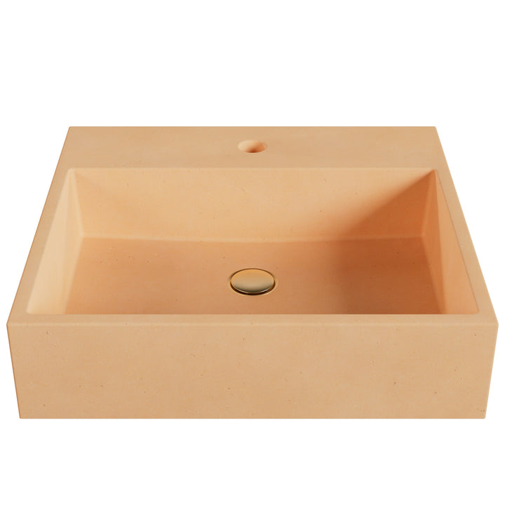 Genzo Trough Vessel Faucet Ledge Sink - 20"