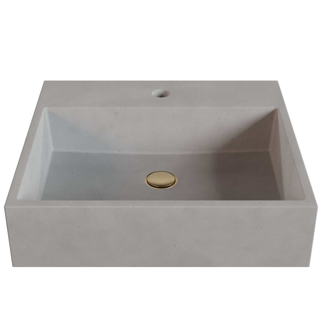 Genzo Trough Vessel Faucet Ledge Sink - 20"