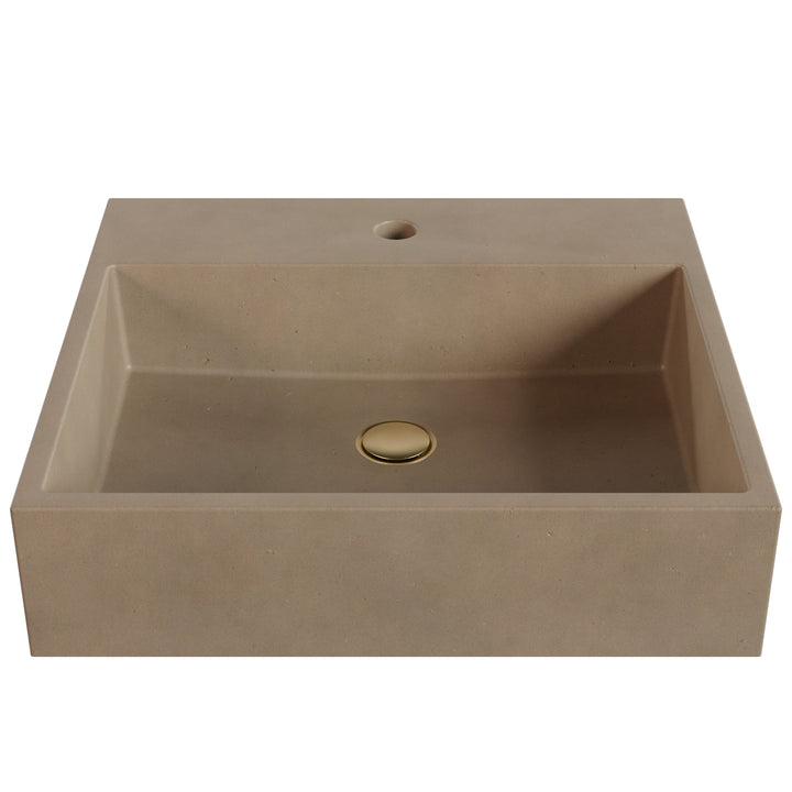 Genzo Trough Vessel Faucet Ledge Sink - 20"