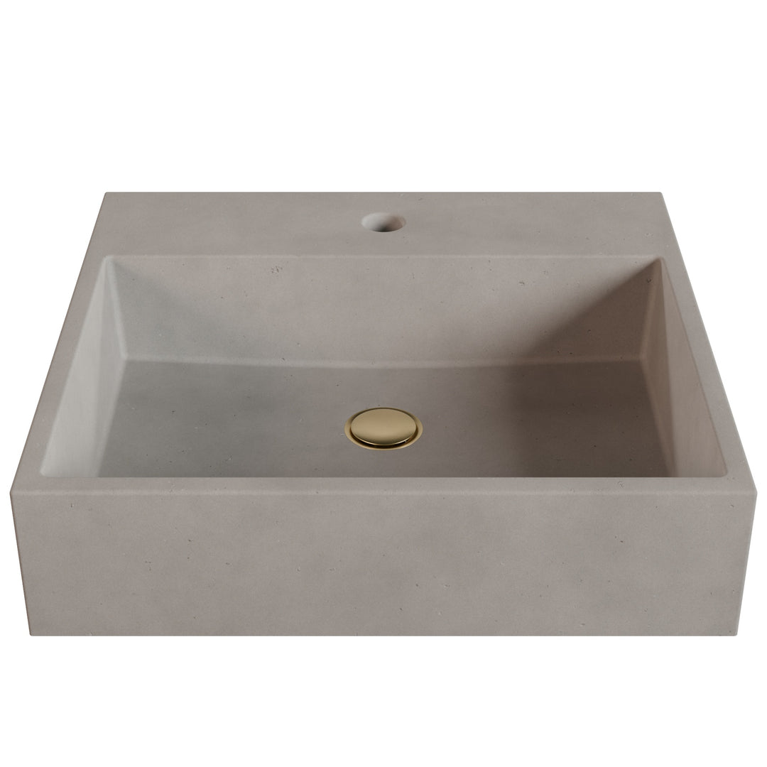 Genzo Trough Vessel Faucet Ledge Sink - 20"