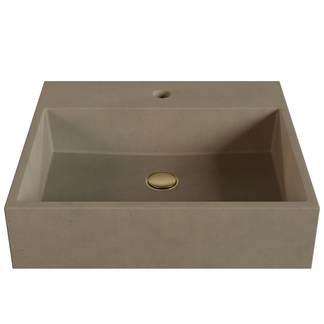Genzo Trough Vessel Faucet Ledge Sink - 20"