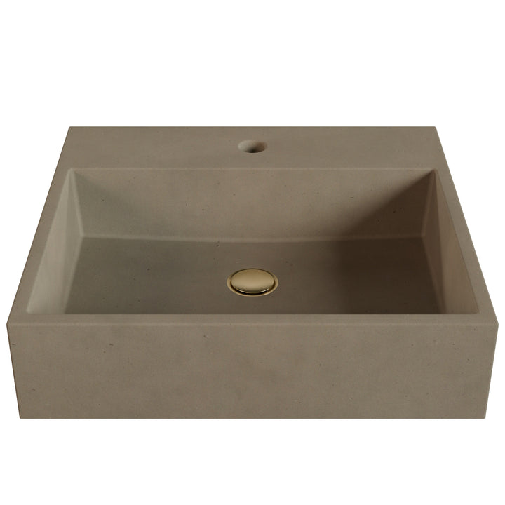 Genzo Trough Vessel Faucet Ledge Sink - 20"