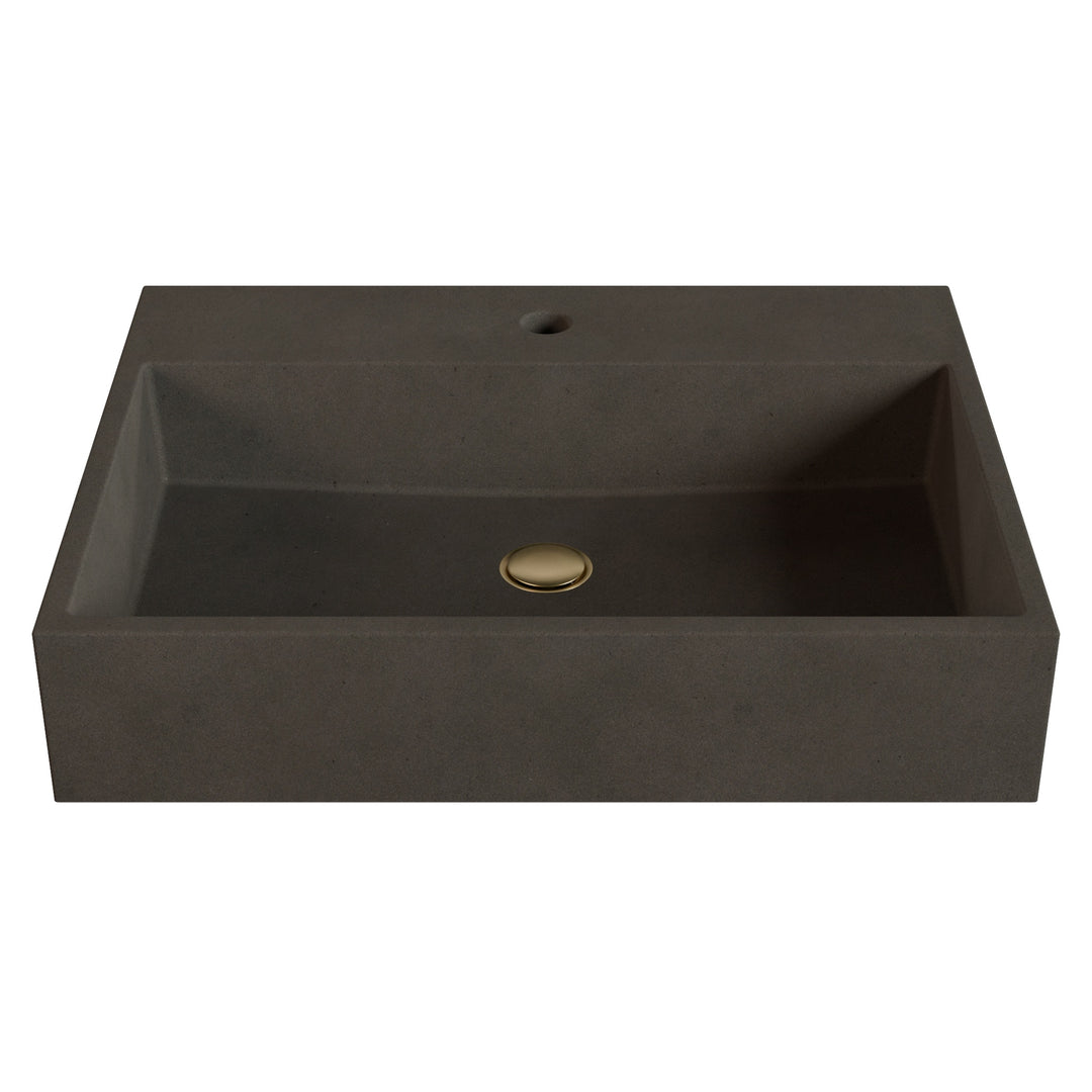 Genzo Trough Vessel Faucet Ledge Sink - 24"
