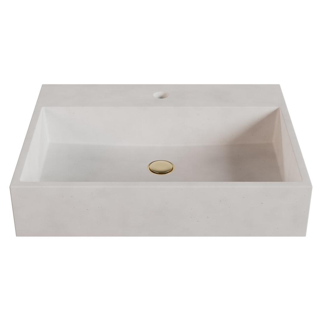Genzo Trough Vessel Faucet Ledge Sink - 24"