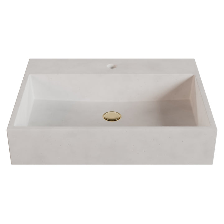 Genzo Trough Vessel Faucet Ledge Sink - 24"