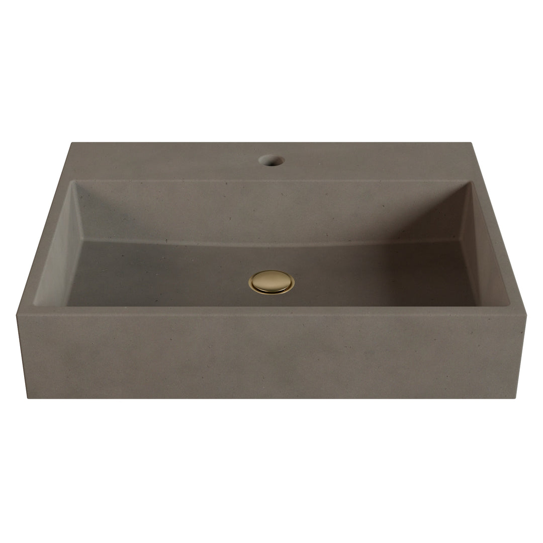 Genzo Trough Vessel Faucet Ledge Sink - 24"