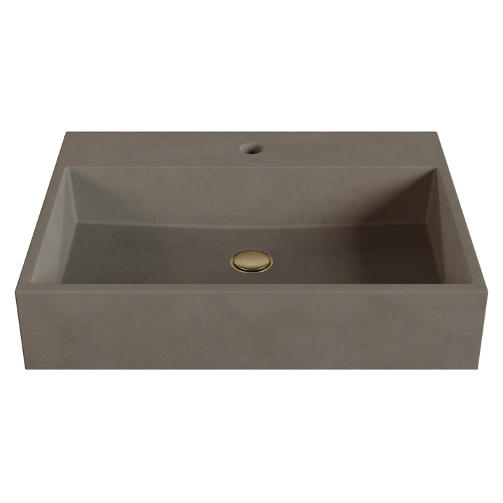 Genzo Trough Vessel Faucet Ledge Sink - 24"