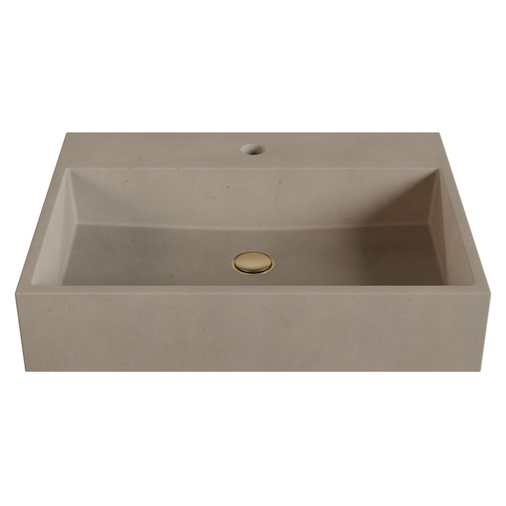 Genzo Trough Vessel Faucet Ledge Sink - 24"