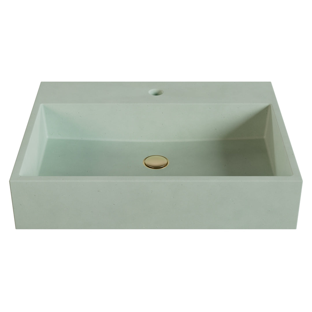 Genzo Trough Vessel Faucet Ledge Sink - 24"