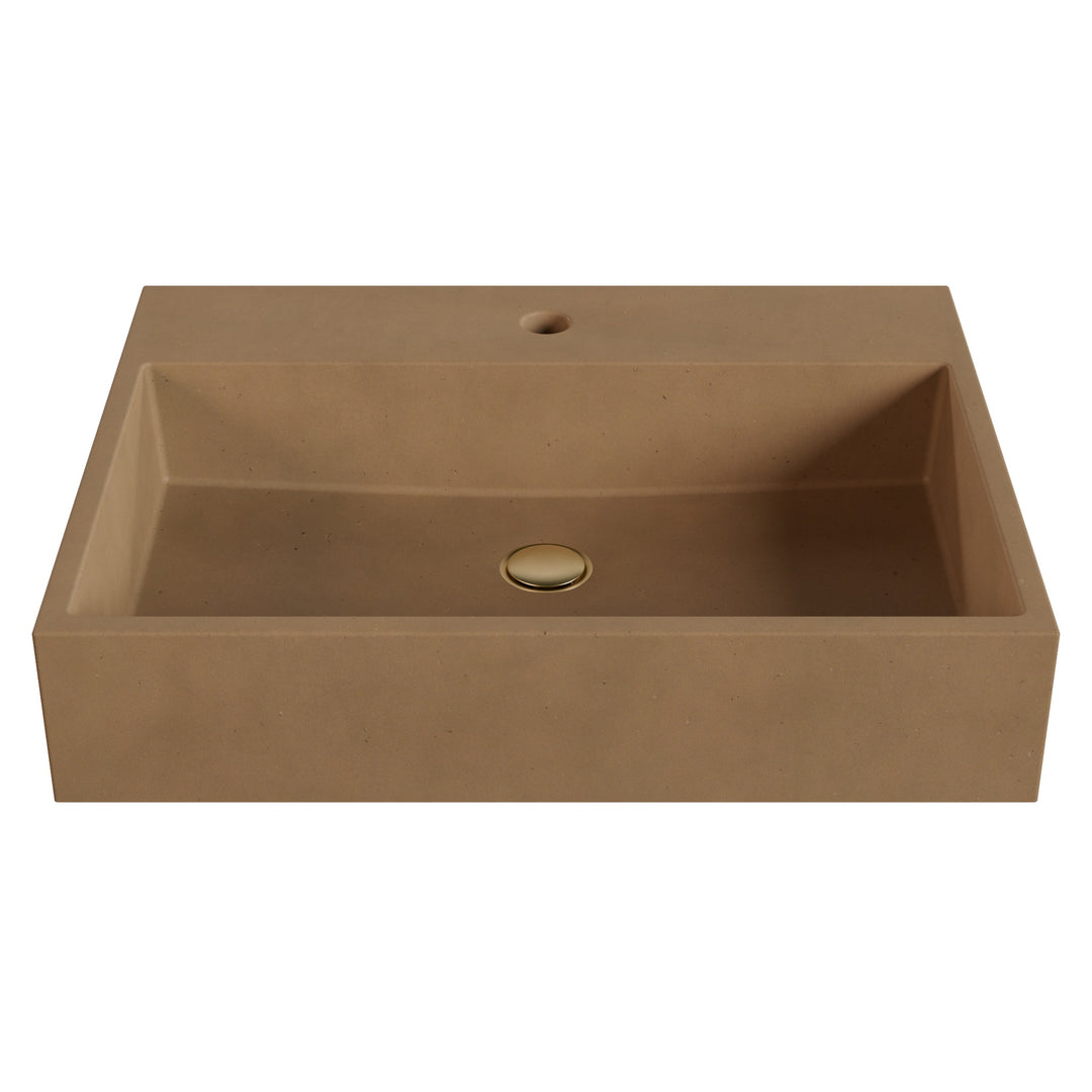 Genzo Trough Vessel Faucet Ledge Sink - 24"
