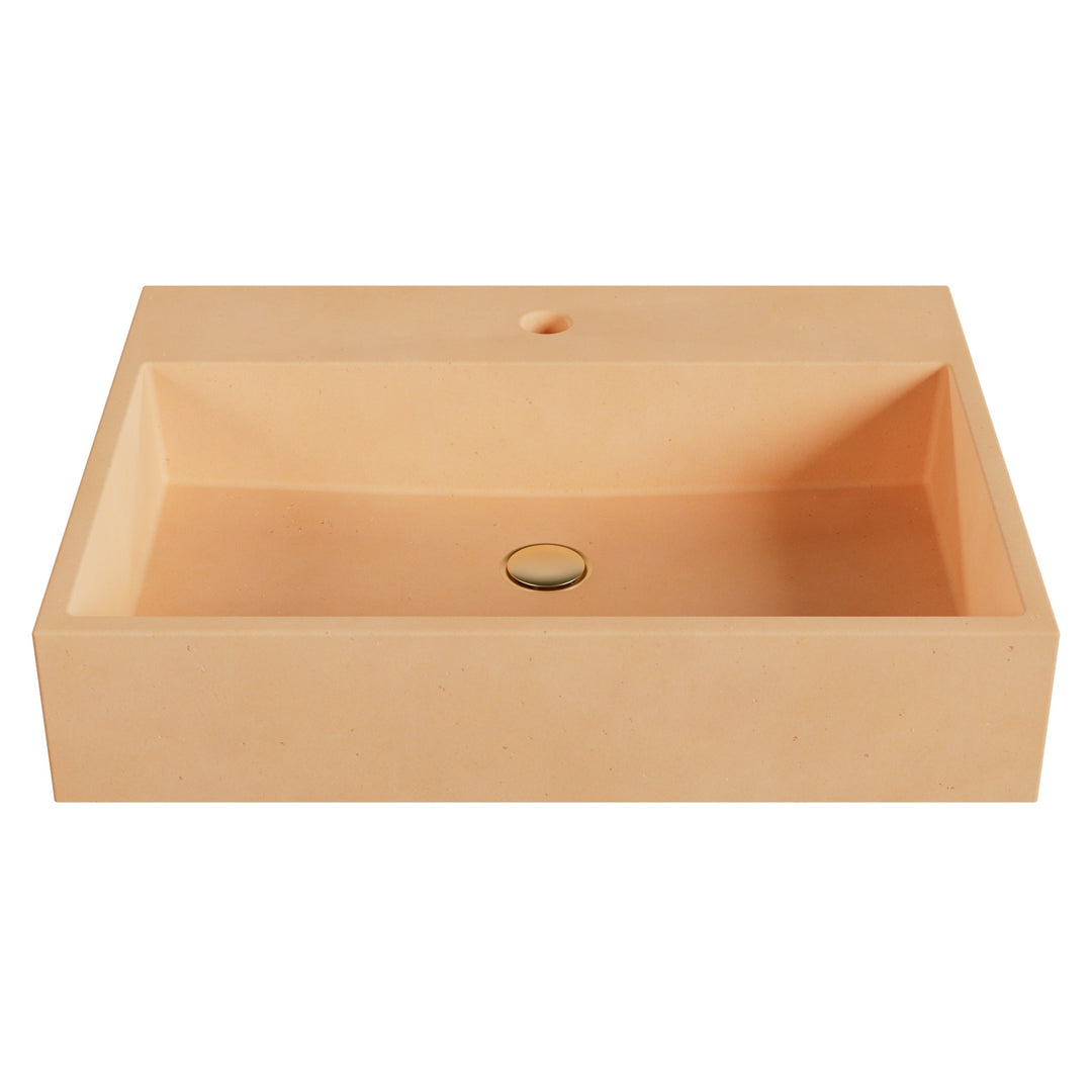 Genzo Trough Vessel Faucet Ledge Sink - 24"