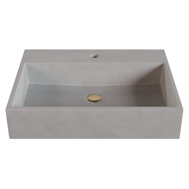 Genzo Trough Vessel Faucet Ledge Sink - 24"