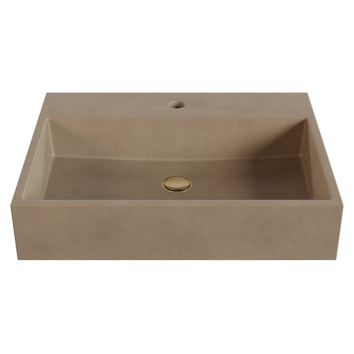 Genzo Trough Vessel Faucet Ledge Sink - 24"