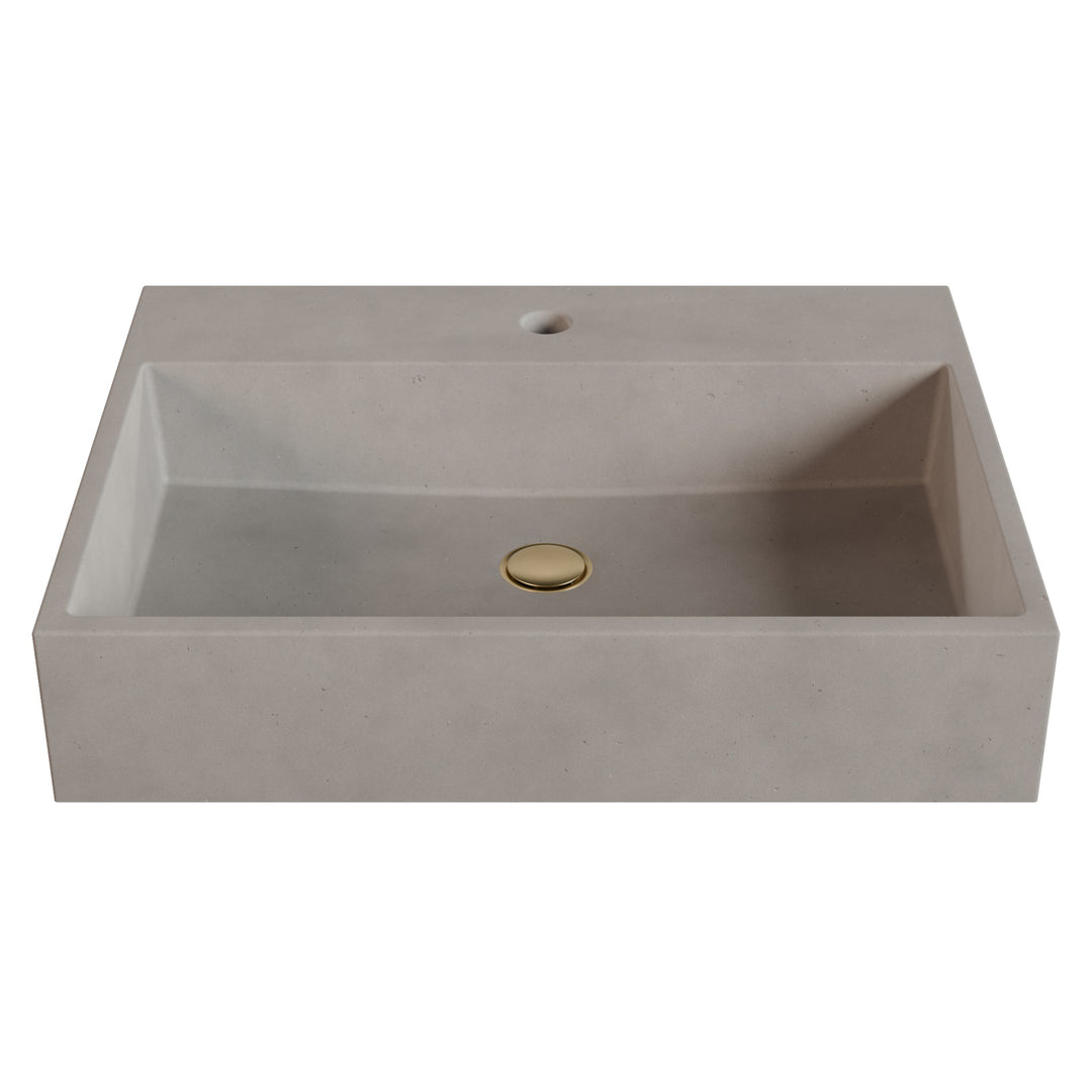 Genzo Trough Vessel Faucet Ledge Sink - 24"