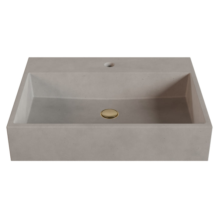 Genzo Trough Vessel Faucet Ledge Sink - 24"