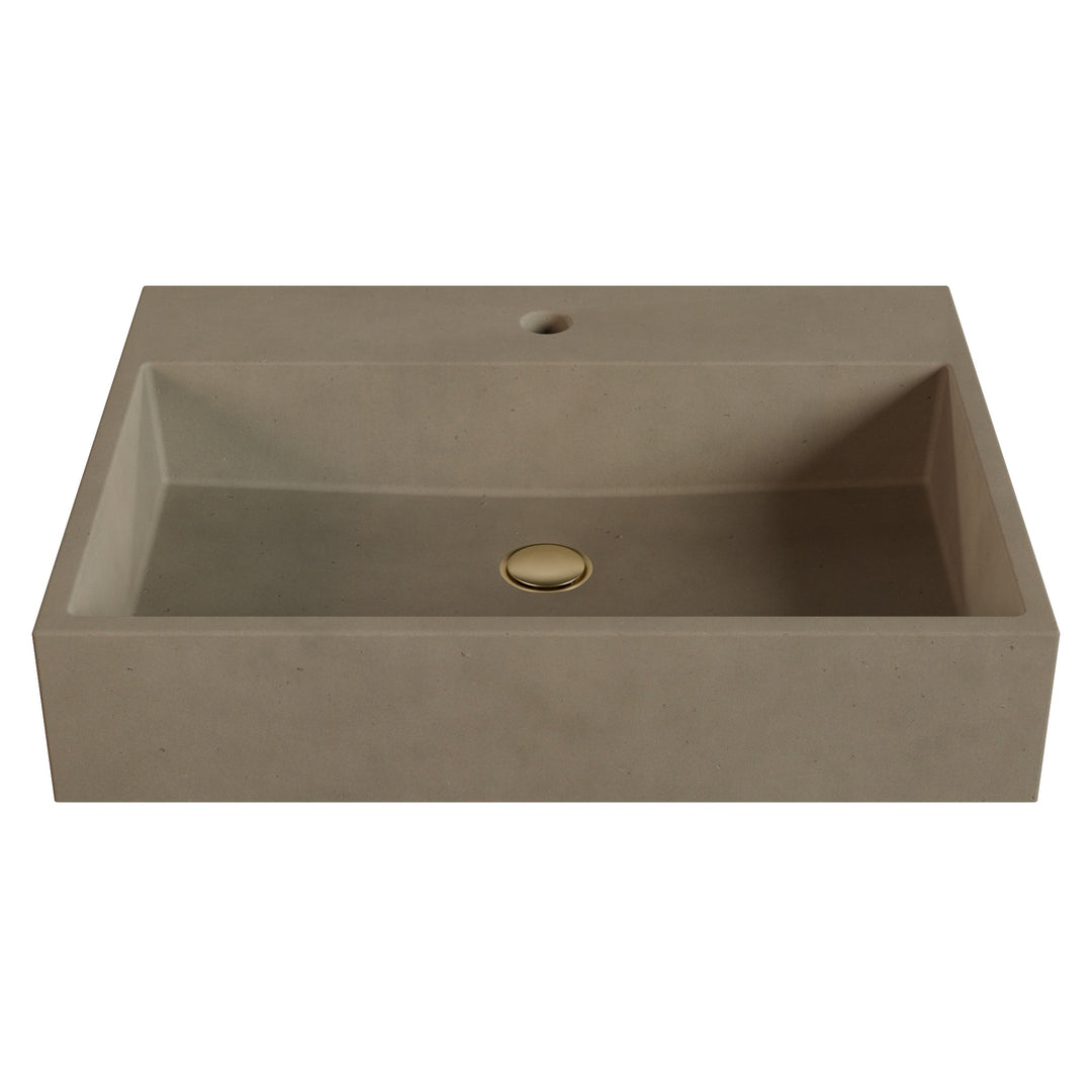 Genzo Trough Vessel Faucet Ledge Sink - 24"