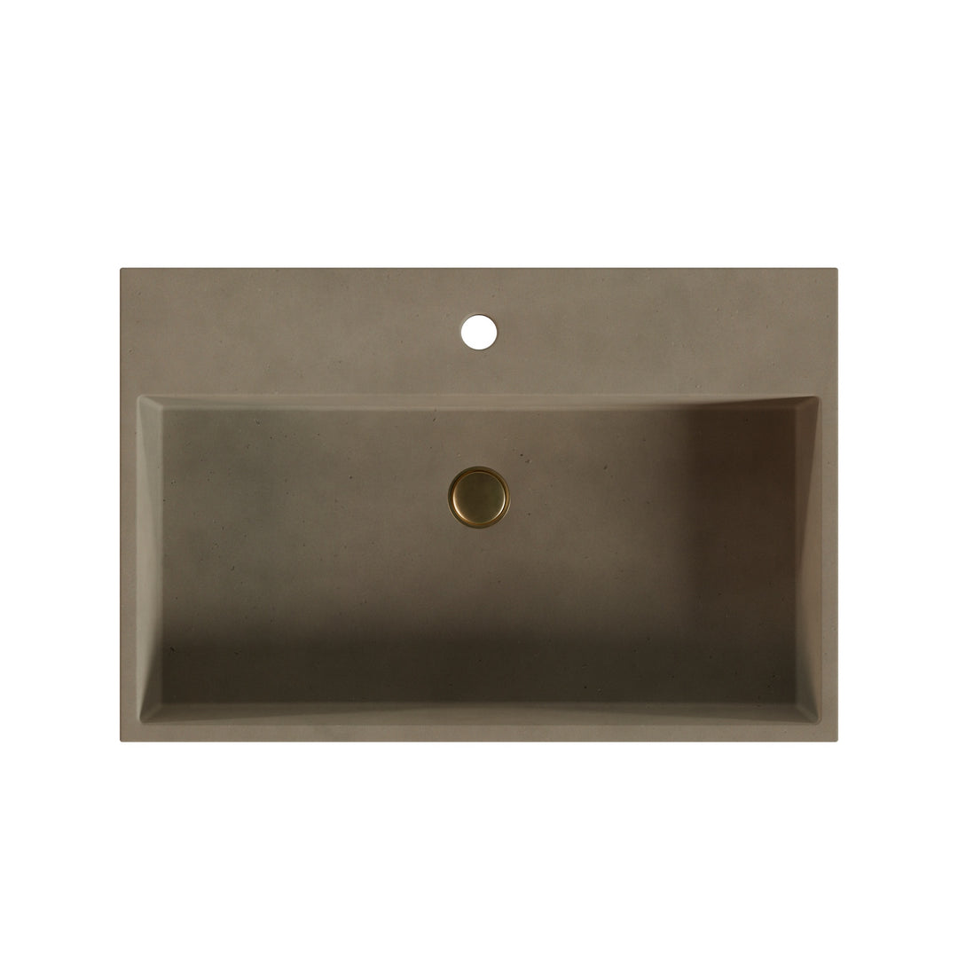 Genzo Trough Vessel Faucet Ledge Sink - 24"