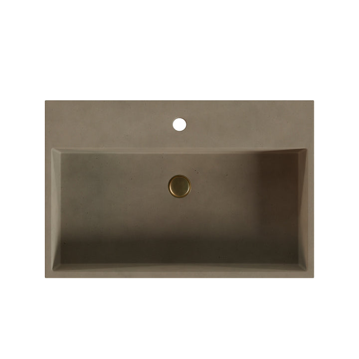 Genzo Trough Vessel Faucet Ledge Sink - 24"