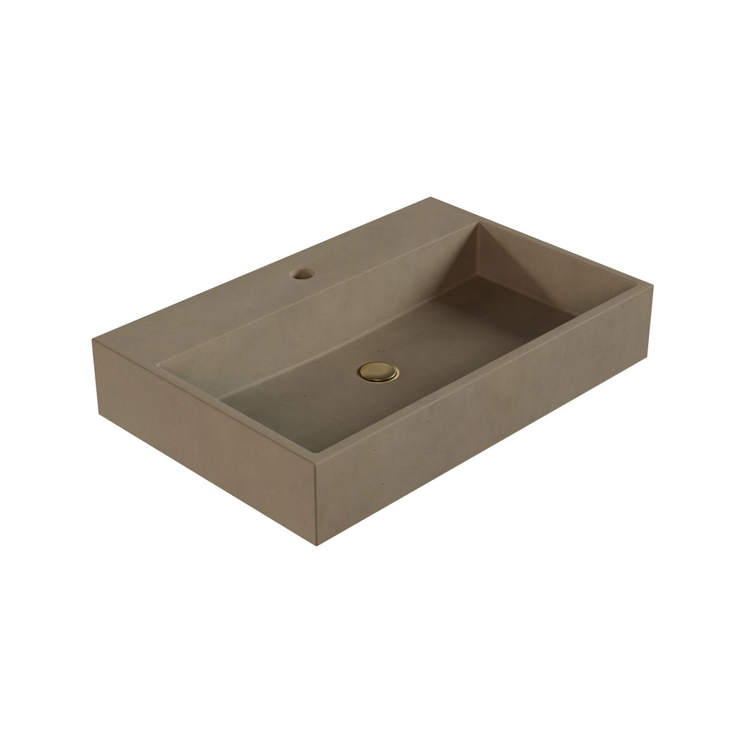 Genzo Trough Vessel Faucet Ledge Sink - 24"