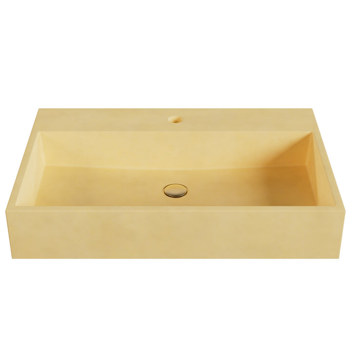 Genzo Trough Vessel Faucet Ledge Sink - 28"