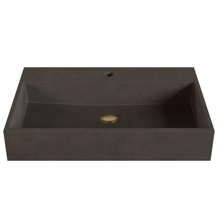 Genzo Trough Vessel Faucet Ledge Sink - 28"