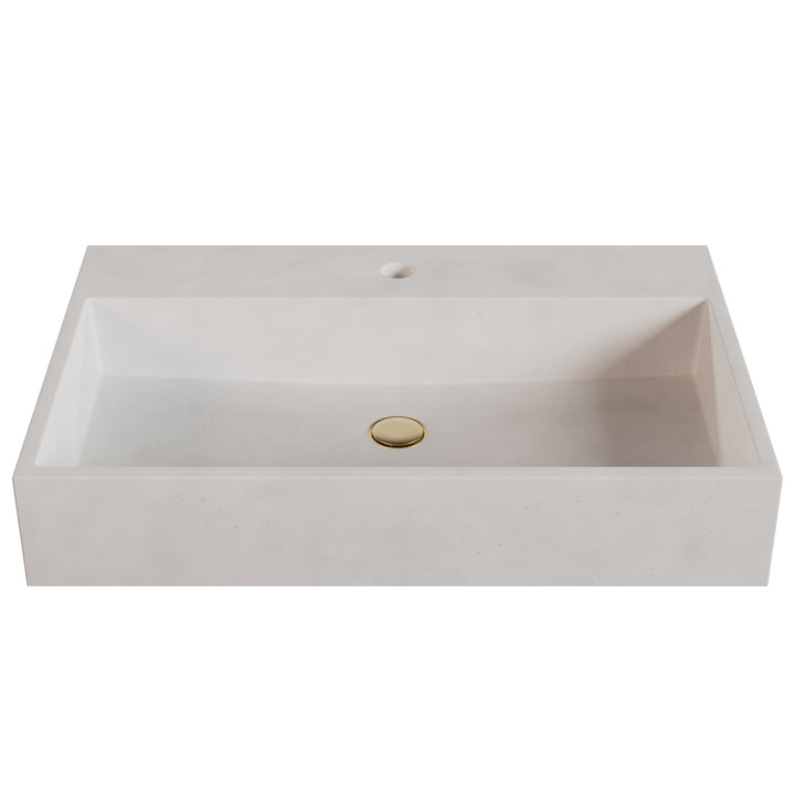 Genzo Trough Vessel Faucet Ledge Sink - 28"