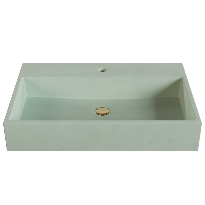Genzo Trough Vessel Faucet Ledge Sink - 28"