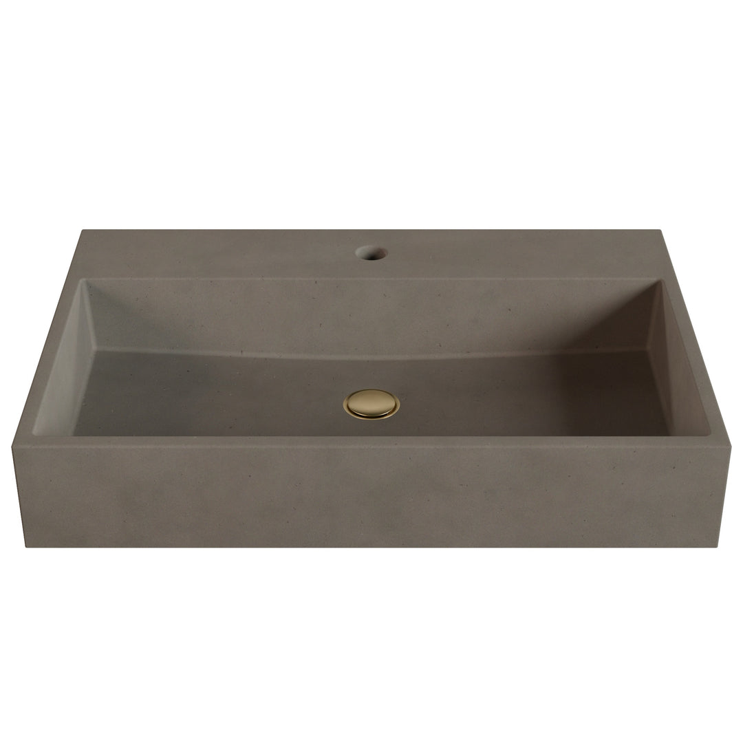 Genzo Trough Vessel Faucet Ledge Sink - 28"