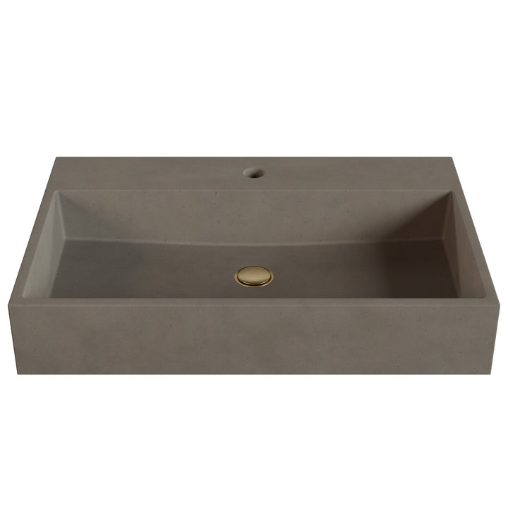 Genzo Trough Vessel Faucet Ledge Sink - 28"