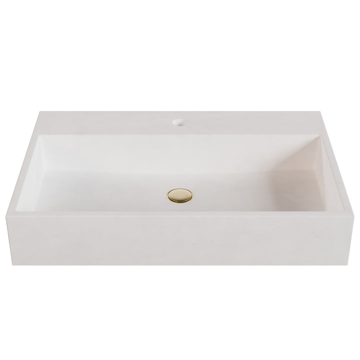 Genzo Trough Vessel Faucet Ledge Sink - 28"