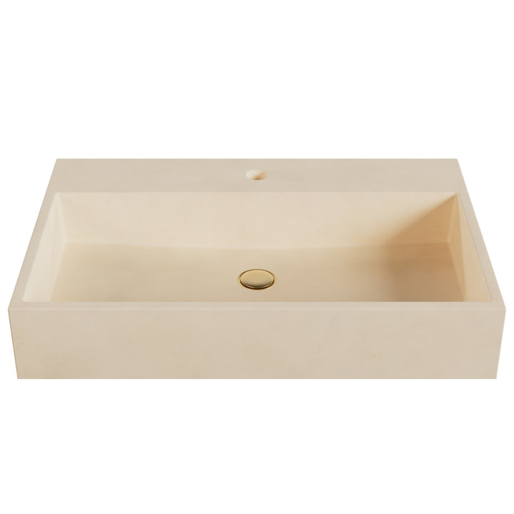 Genzo Trough Vessel Faucet Ledge Sink - 28"