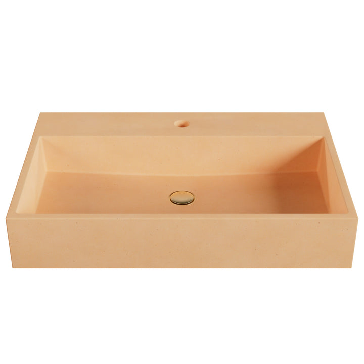 Genzo Trough Vessel Faucet Ledge Sink - 28"