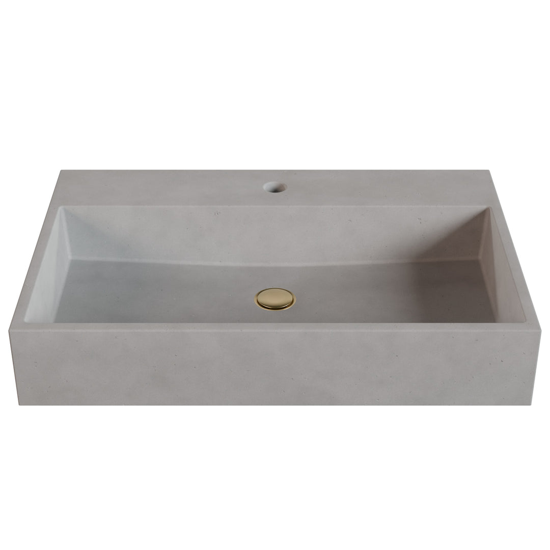 Genzo Trough Vessel Faucet Ledge Sink - 28"