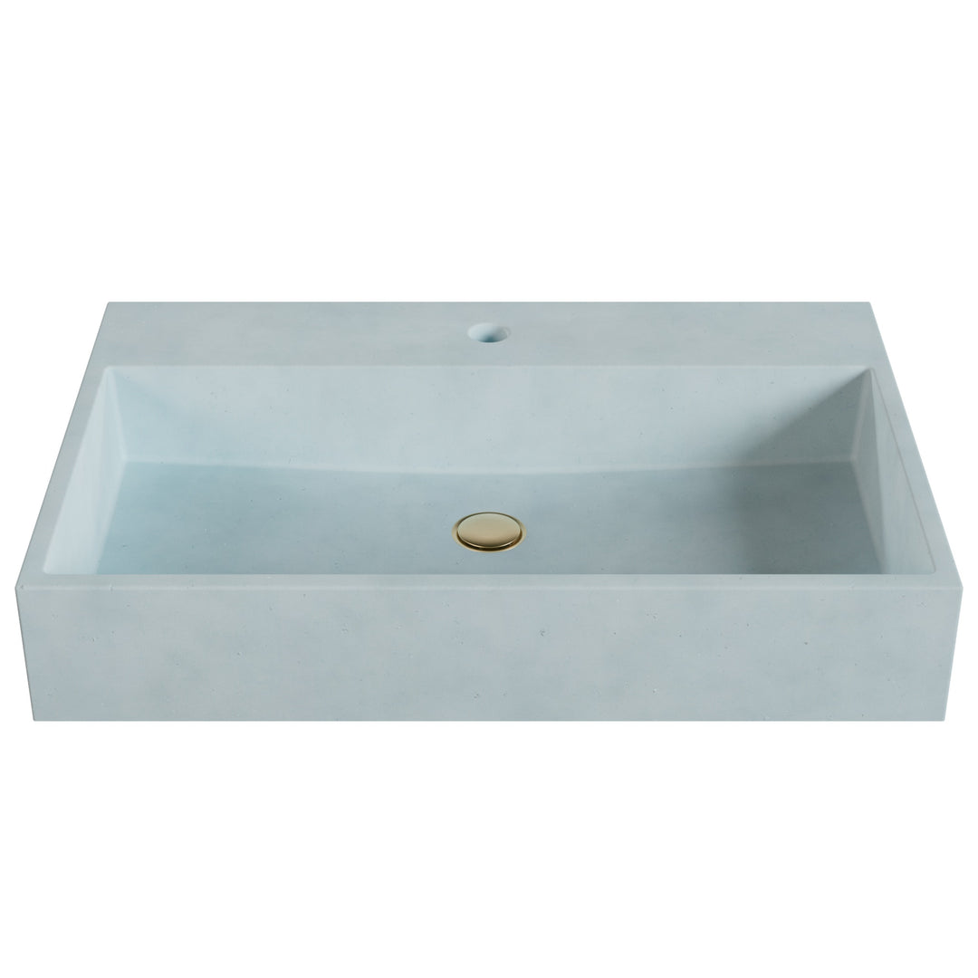 Genzo Trough Vessel Faucet Ledge Sink - 28"