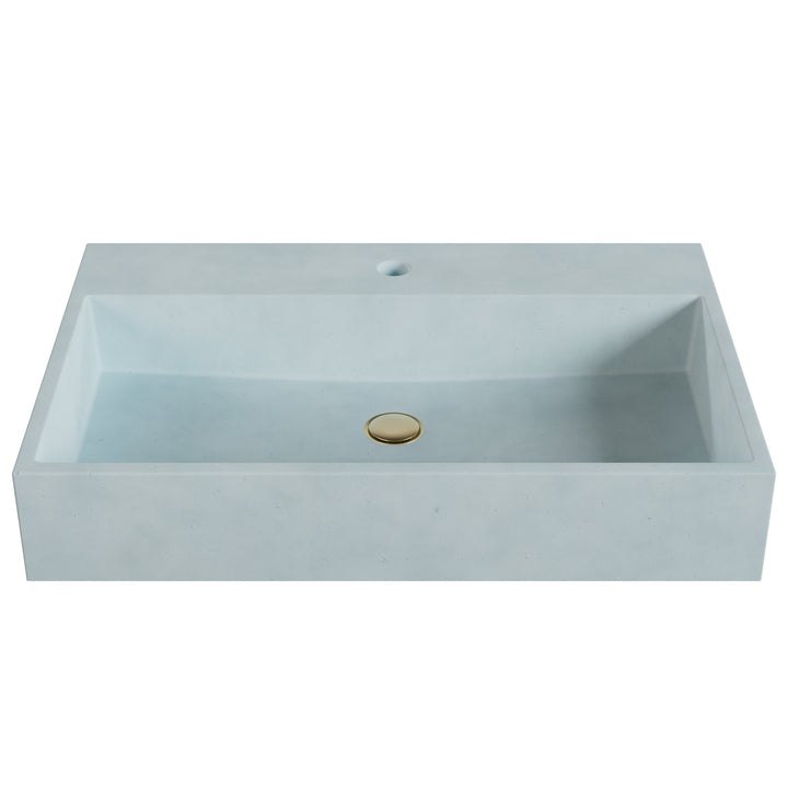 Genzo Trough Vessel Faucet Ledge Sink - 28"