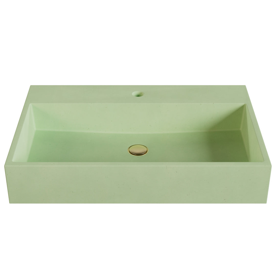 Genzo Trough Vessel Faucet Ledge Sink - 28"