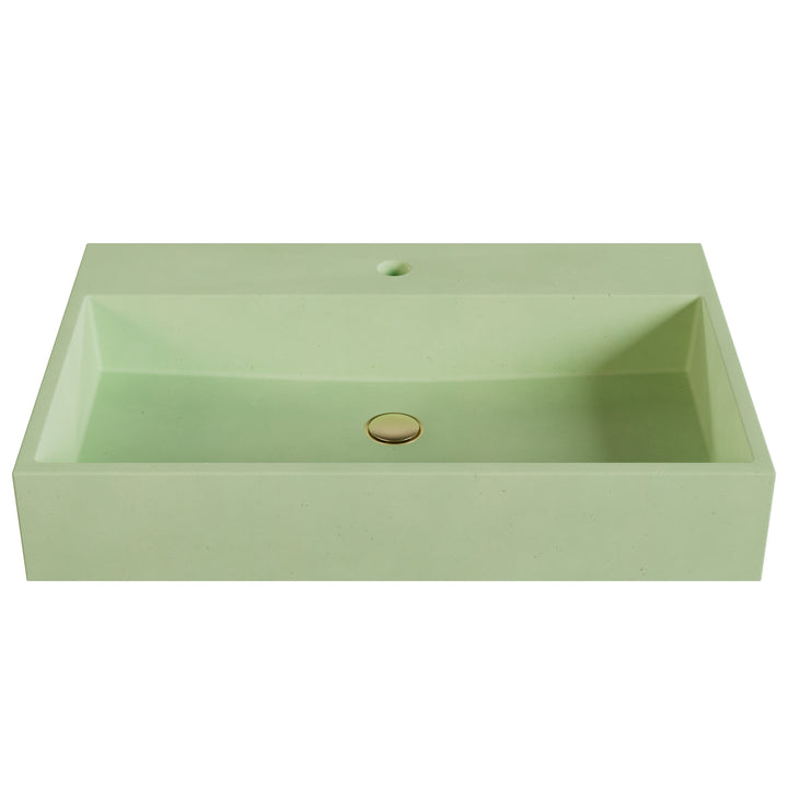 Genzo Trough Vessel Faucet Ledge Sink - 28"