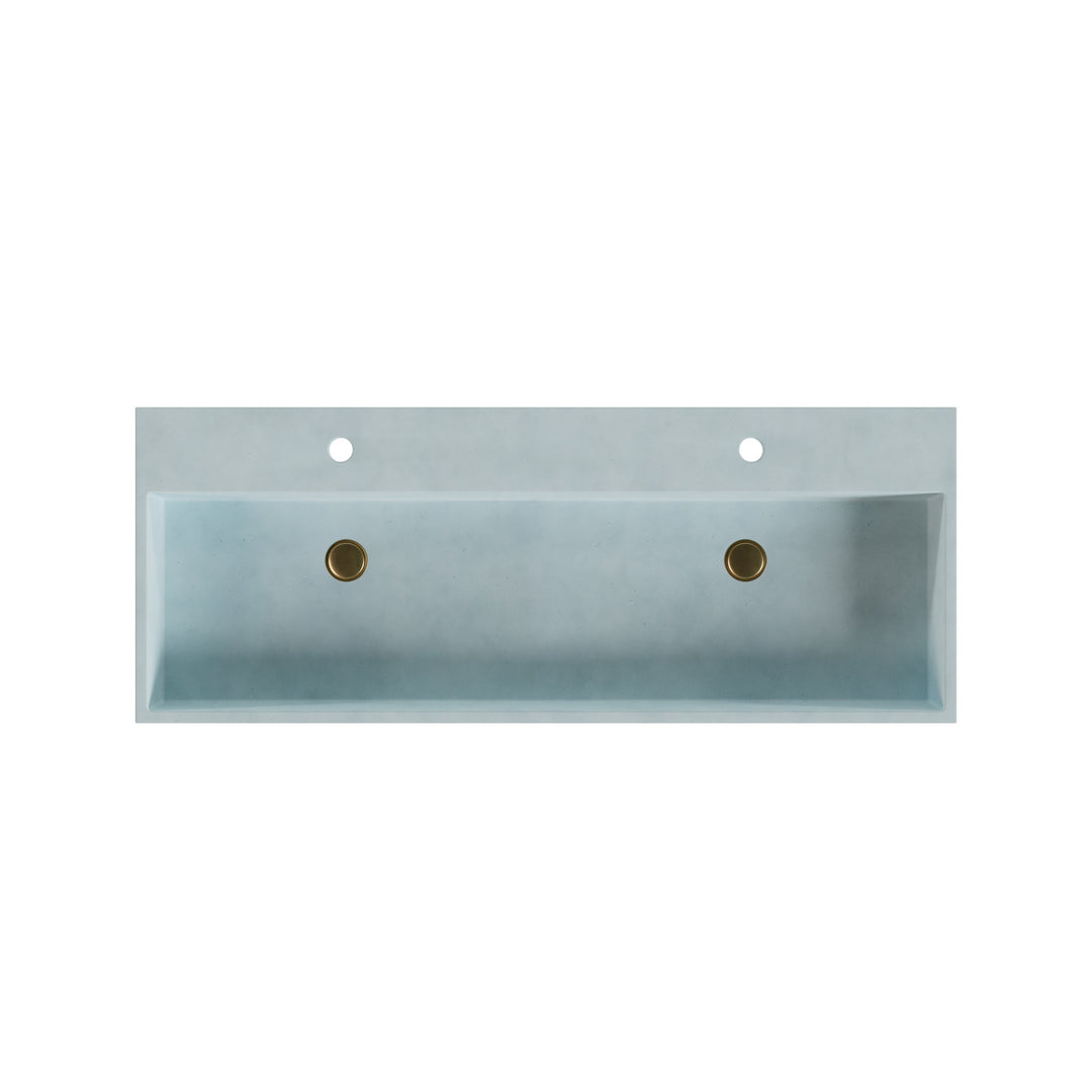 Genzo Trough Vessel Faucet Ledge Sink - 48"