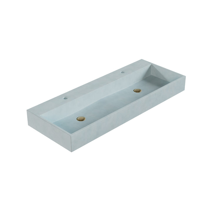 Genzo Trough Vessel Faucet Ledge Sink - 48"