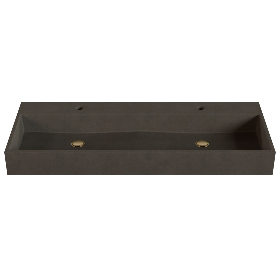 Genzo Trough Vessel Faucet Ledge Sink - 48"