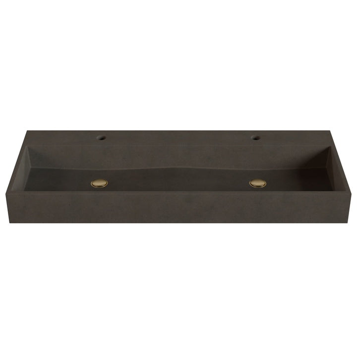 Genzo Trough Vessel Faucet Ledge Sink - 48"