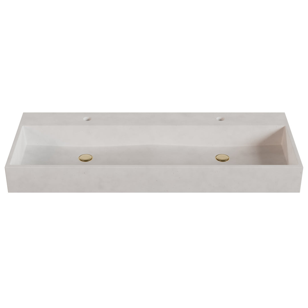 Genzo Trough Vessel Faucet Ledge Sink - 48"