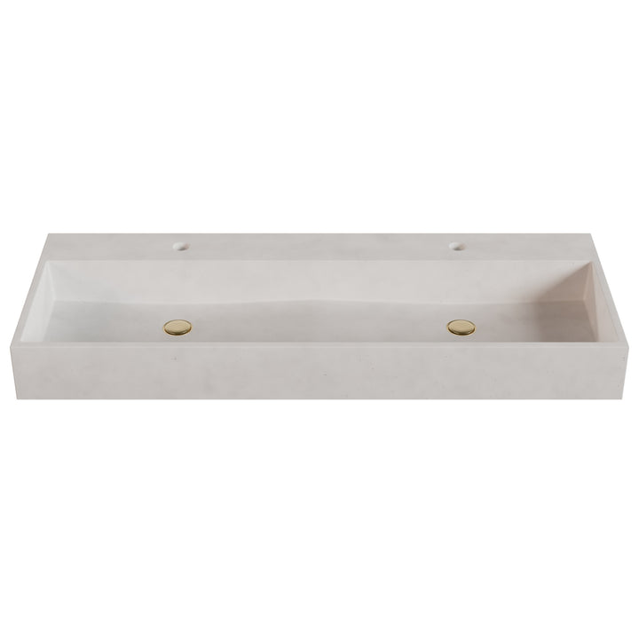 Genzo Trough Vessel Faucet Ledge Sink - 48"