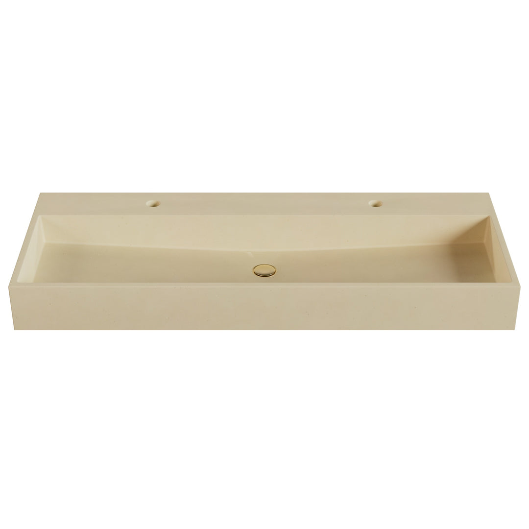 Genzo Trough Vessel Faucet Ledge Sink - 48"
