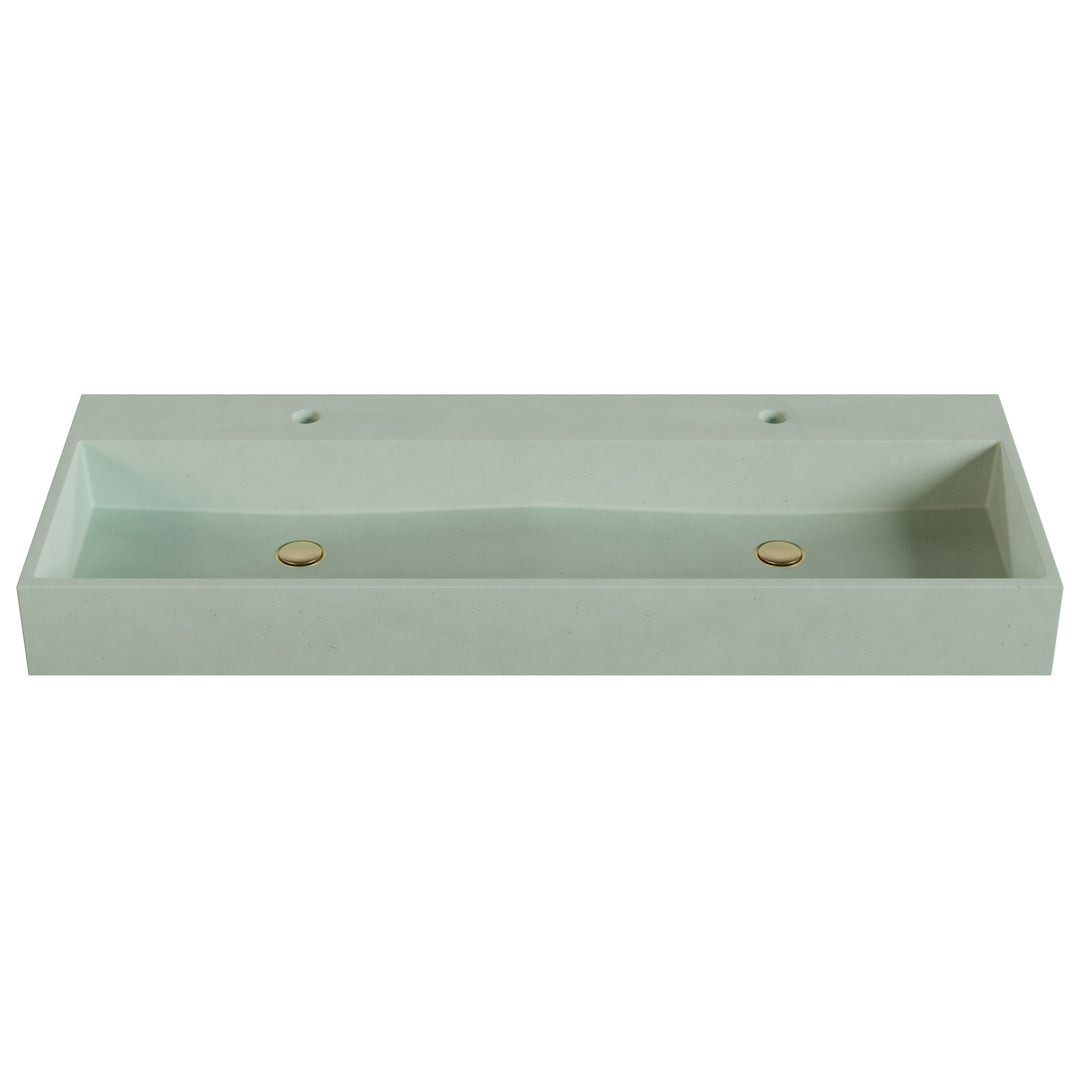 Genzo Trough Vessel Faucet Ledge Sink - 48"