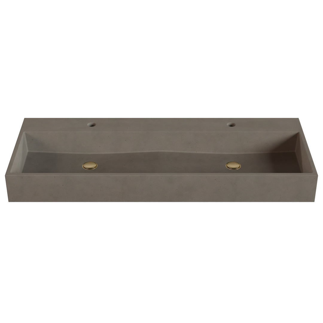 Genzo Trough Vessel Faucet Ledge Sink - 48"
